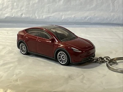 Matchbox 2022 Tesla Model Y Red 18/100 Custom Keychain New Loose 1/64 ScalE - Image 1 of 4