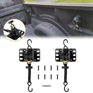 2X 10ft Retractable Truck Bed Tie Down Ratchet Straps For Ford F150 F-150 15-25 - Picture 1 of 19