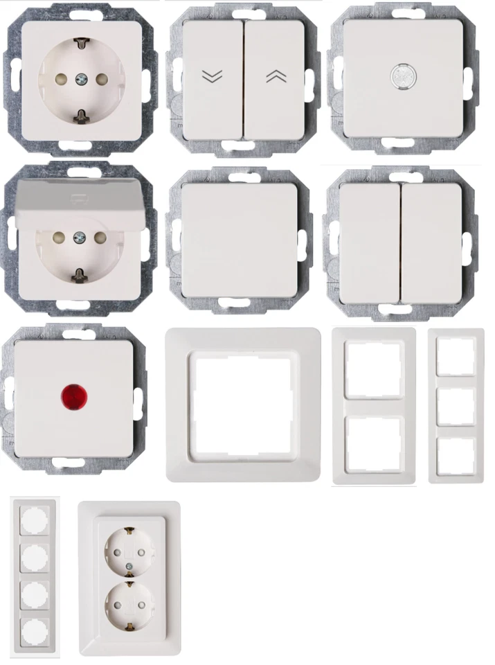 Kopp Milano weiß Schalterprogramm, Steckdose, Schalter, Rahmen, etc. - Bild 1 von 1
