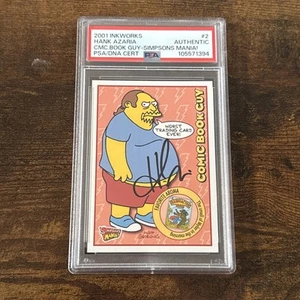 Hank Azaria Autographed 2001 Inkworks Comic Book Guy The Simpsons Mania PSA Slab - Picture 1 of 2