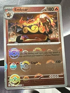 Emboar - (Master Ball Pattern) 013/086 Sv11w: White Flare Holo English - Picture 1 of 2
