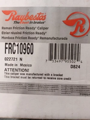 Ford Excursion F250/350 SD 1999-2005 pinza delantera izquierda FRC10960 Raybestos Foto 1 de 4