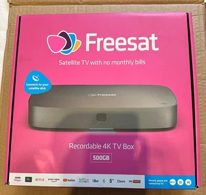 Freesat Recordable 4K TV Box 500GB BRAND NEW * SEALED SAT TV NO MONTHLY BILLS! - Picture 1 of 1