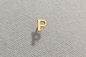 14K GOLD INITIAL "P" SINGLE EARRING - Picture 1 of 2
