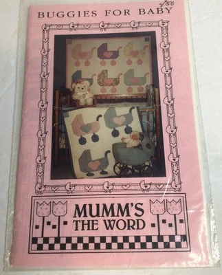 Buggies For Baby Uncut Sewing Pattern Wall  Baby Quilt Mum’s The Word 1989 - Image 1 of 3