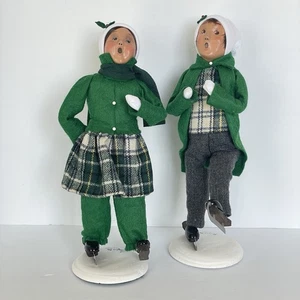 2 Byers Choice Carolers The Skaters Ice Skating Couple Limited Edition 1996 READ - Picture 1 of 16