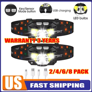 Headlamp Rechargeable, Ultra Bright LED Head Lamp Flashlight with WhiteRed Light - Picture 1 of 12