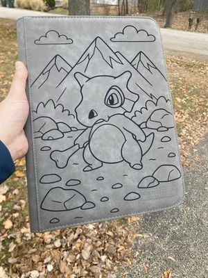 Pokémon Laser Engraved Binder/ Cubone/Made To Order! Engraved/Shipped In USA - Image 1 of 4