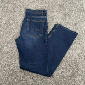 Pantalones de mezclilla CALVIN KLEIN para hombre 34x32 azul lavado oscuro calce recto preppy usados en excelente estado elásticos - Imagen 1 de 14