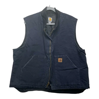 Chaleco de mezclilla forrado con edredón Carthartt para hombre 2XL azul clásico Gorpcore Cabincore Foto 1 de 4