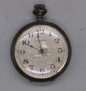 Vtg 1927 Waltham Model 1927 #361 3/0 Sterling Silver Crescent Case Pocket Watch - Picture 1 of 11