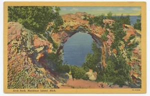 Arch Rock Mackinac Island Michigan Postkarte - Bild 1 von 2