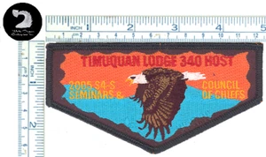 Boy Scouts Of America Timuquan Lodge 340 WCFC 2005 S4 Seminars Host Flap Patch - Picture 1 of 1