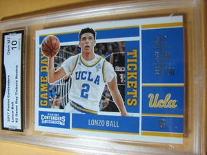 LONZO BALL LAKERS 2017 PANINI CONTENDERS GAME DAY ROOKIE RC # 2 GRADED 10 - Picture 1 of 1