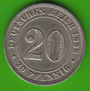 Kaiserreich 20 Pfennig 1888 E hübsch selten nswleipzig - Picture 1 of 2