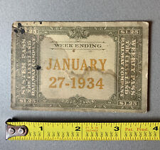 Vintage 1934 Cleveland Railway Weekly Permit Ticket Pass Electric Streetcar 30s