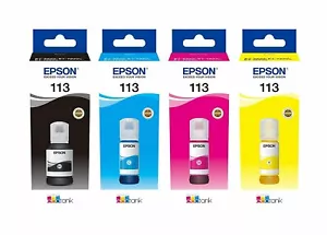 Botella de tinta original Epson 113 EcoTank ET5800 ET5805 ET5850 ET5855 ET 5880 M16685 - Imagen 1 de 2
