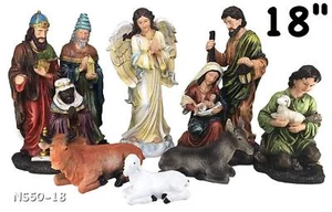 Nativity Set 11pz / Nacimiento Navideno Set 11Pcs (18") NEW Holiday - Picture 1 of 3