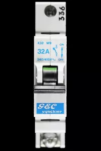 INTERRUPTOR DE CIRCUITO GEC VYNCKIER 32 AMP TIPO 2 M9 MCB X32 - Imagen 1 de 6