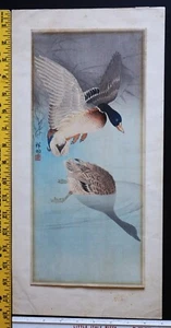 Vintage Japanese Ohara Koson ( 1877-1945 ) woodblock ducks - Picture 1 of 10