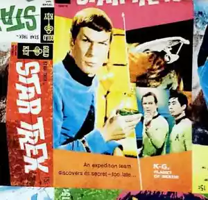 Star Trek Paperback Book Magazine Cover Camelot Cotton Quilt Fabric 34" length - Picture 1 of 7