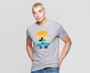Men's Disney Mickey Mouse Short Sleeve Hawaii Sunset Graphic T-Shirt - S - S725 - Picture 1 of 3