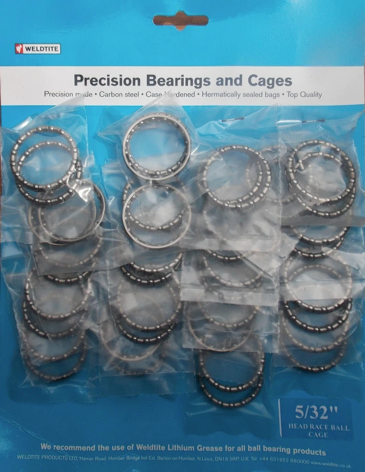 Headset Caged Ball Bearings 5/32" for 1" Forks Standard Bike Cycle Bicycle  - Image 1 of 1