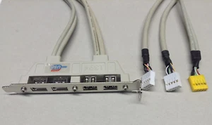 1 Stück COMAX PC-Anschluß Kabel mit 2 x USB / 2 x IEEE 1394 Buchsen - Picture 1 of 7