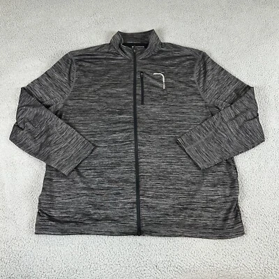Pga Tour Jacket Mens 2XL Heather Black Polyester Full Zip Long Sleeve Pocket - Image 1 of 4