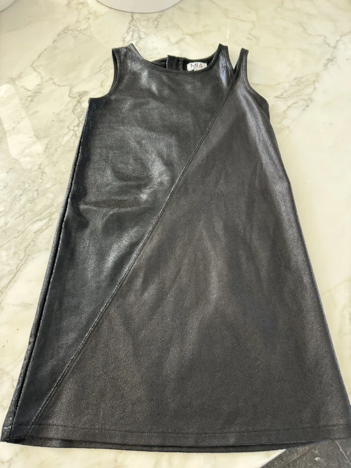 Vestido MIA New York Niñas Negro Brillante Imitación Gamuza M (8-10) Foto 1 de 4