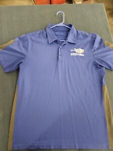 CORNWELL TOOLS POLO SHIRT ( XL, PRE OWNED. BLUE WITH GRAY TRIM)