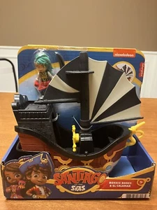 Fisher Price Santiago of the Seas Bonnie Bones & El Calamar Figura y Barco NUEVO - Imagen 1 de 6
