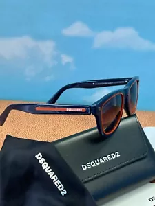 Dsquared2 DQ0169 90K Blue/Orange Square Red Gradient 51-19-145 Unisex Sunglasses - Picture 1 of 10