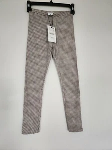 ZARA BROWN HERRINGBONE GIRLS COTTON LEGGINGS 10Y 10T NWT - Picture 1 of 7