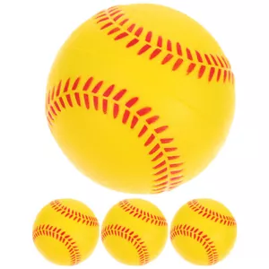4 Pcs Sponge Kids Baseball Pu Child Hitting Safely Foam Squeeze Balls - Picture 1 of 12