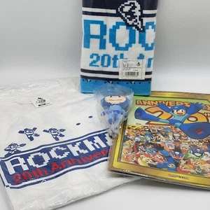 Mega Man Rockman 20th Anniversary Art Files Book, Keychain, Towel and T-shirt - Picture 1 of 5
