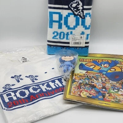Mega Man Rockman 20th Anniversary Art Files Book, Keychain, Towel and T-shirt - Image 1 of 4
