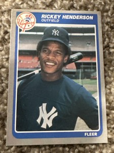 Rickey Henderson New York Yankees 1985 Fleer Update #U-51 HOF GOAT