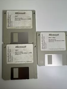 Microsoft MS-DOS•6.2Plus Enhanced ToolsOperating System, 3.5 Disks 1,2, and 3. - Picture 1 of 12