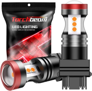 3157 LED Bulbs, Amber Yellow LED Turn Signal Lights Bulbs, 400% Brighter 3156 30 - Picture 1 of 12