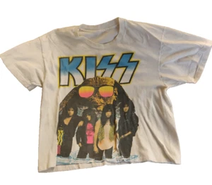 Vintage Kiss Hot In The Shade Tour T Shirt TEEN/SMALL READ Rock 1990 Double Side - Picture 1 of 11