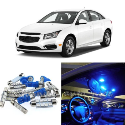 For 2011-2015 Chevrolet Cruze Premium Blue LED Interior Lights Kit 8 Pieces - Image 1 of 4