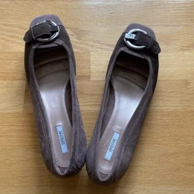 Geox - Bailarina plana Donna Stefany - Gamuza Marrón - Talla EE. UU. Para mujer 9,5 Foto 1 de 4