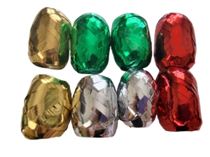 6 x RIBBON COPS CHRISTMAS XMAS PRESENT GIFT WRAPPING red green silver gold pink - Picture 1 of 6