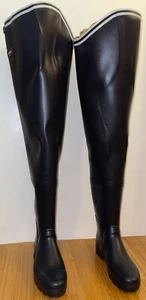 AIGLE WADERS GOMMA TAGLIA 43 BLU MARINO BREA CUISSARDE M - Imagen 1 de 15