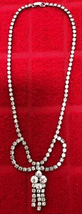 Vintage Rhinestone “BOW” Shaped Choker Necklace-RARE - Picture 1 of 12