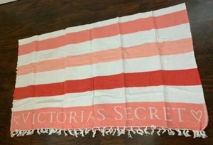 New Striped Victorias Secret Limited Edition 2018 Beach Blanket 50" X 60” - Picture 1 of 1
