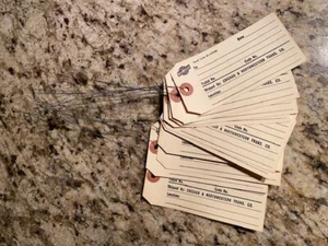 RARE Antique Chicago & North Western Railway Freight Baggage Tags (10) Railroad  - Picture 1 of 2