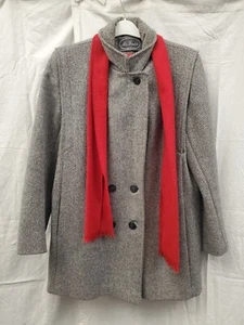 Vintage Women’s Ms. Freddi Wool Lined Peacoat With Scarf Coat Size 12 - Picture 1 of 17