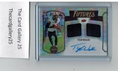 TYLAN WALLACE 2021 PANINI LEGACY PRIZM FUTURES PATCH AUTO 20/299 RC RAVENS SILVE - Image 1 of 2
